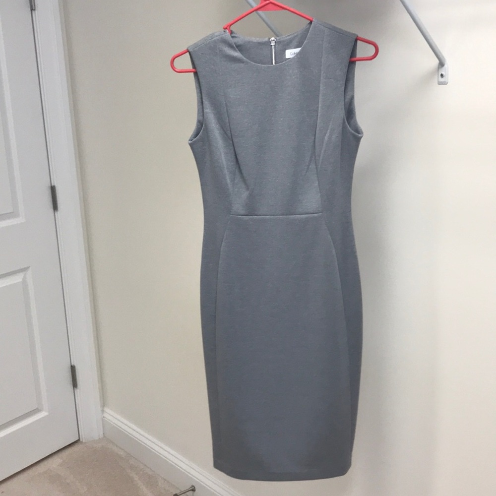 NWT Calvin Klein Gray mid length dress